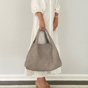 Falor woven gray leather bag - made in Italy NEW in the spirit of Bottega.